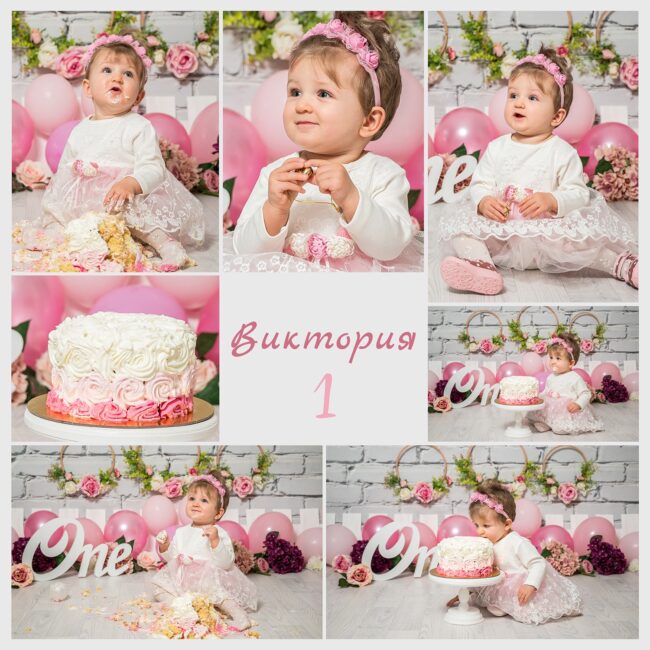 Smash cake-смаш кейк фотосесия